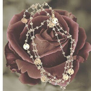 Boutique Layering Necklaces (Two) - Silver / Moonstone - Boho Chic - GUC/EUC